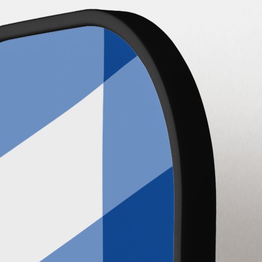 Blaues Gingham-Muster Pickleball Schläger (Linke Seite)