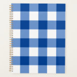 Blaues Gingham-Muster Planer<br><div class="desc">Ein buntes bearbeitbares Schachbrett oder Gingham Muster. Klicken Sie zum Personalisieren auf Design bearbeiten und wählen Sie bis zu 4 Farben. Fühlen Sie sich frei fragen für Design-Hilfe.</div>