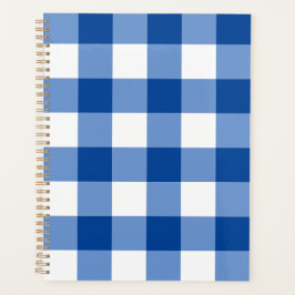 Blaues Gingham-Muster Planer