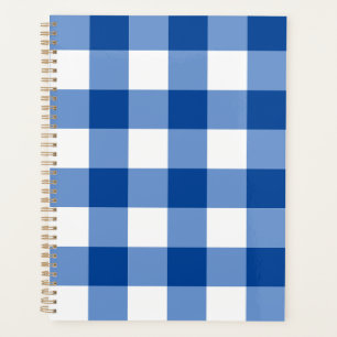 Blaues Gingham-Muster Planer