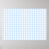Blaues Gingham-Muster Poster (Vorne)