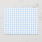 Blaues Gingham-Muster Postkarte (Vorderseite)