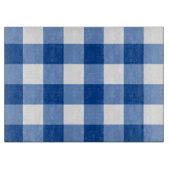 Blaues Gingham-Muster Schneidebrett (Vorderseite)
