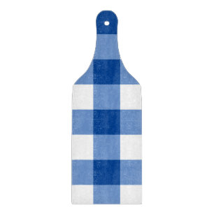 Blaues Gingham-Muster Schneidebrett