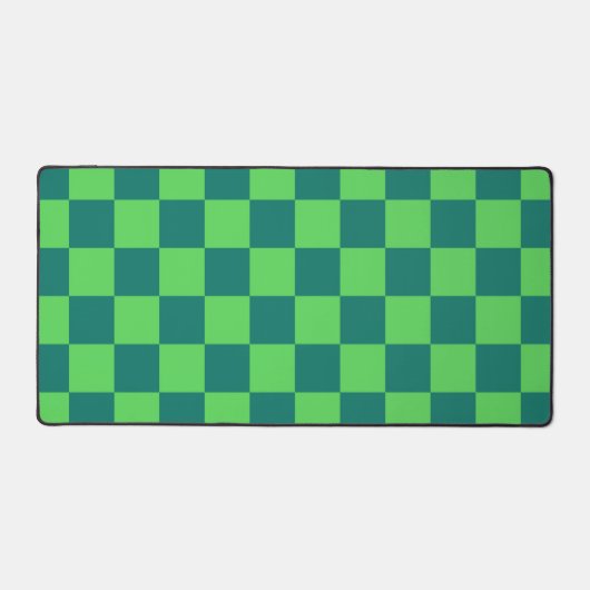 Blaues Gingham-Muster Schreibtischunterlage (Vorderseite)