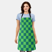 Blaues Gingham-Muster Schürze (Getragen)