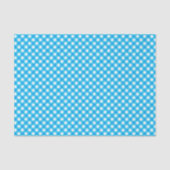 Blaues Gingham-Muster Seidenpapier (Vorderseite)