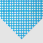 Blaues Gingham-Muster Seidenpapier (Ausschnitt)