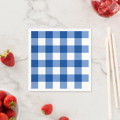 Blaues Gingham-Muster Serviette (Beispiel)