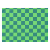 Blaues Gingham-Muster Tischdecke (Vorderseite (Horizontal))