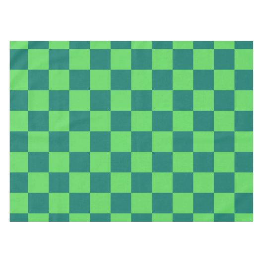 Blaues Gingham-Muster Tischdecke (Vorderseite (Horizontal))