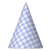 Blaues Gingham Partyhütchen (Links)