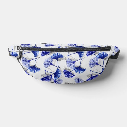 Blaues Gingko-Blatt Bauchtasche (Ablage )