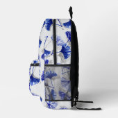 Blaues Gingko-Blatt Bedruckter Rucksack (Rechts)
