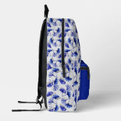 Blaues Gingko-Blatt Bedruckter Rucksack (Links)