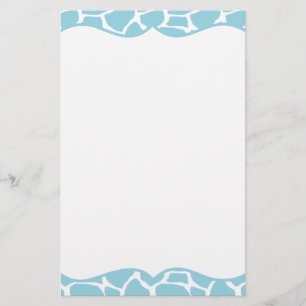Blaues Giraffen-Druck-Briefpapier Briefpapier