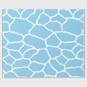 Blaues Giraffen-Haut-Muster-Packpapier Geschenkpapier (Flach)