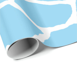 Blaues Giraffen-Haut-Muster-Packpapier Geschenkpapier