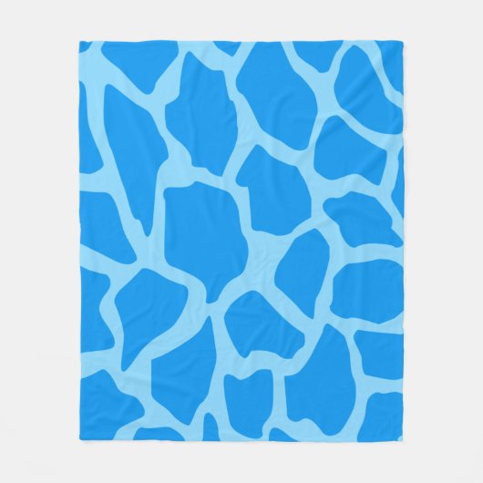 Blaues Giraffenmuster Fleecedecke (Vorderseite)