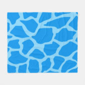 Blaues Giraffenmuster Fleecedecke (Vorderseite (Horizontal))
