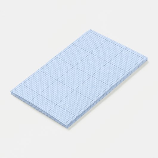 Blaues Gitter mit Führer-Linien Post-it Klebezettel (angewinkelt)