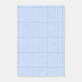 Blaues Gitter mit Führer-Linien Post-it Klebezettel (Vorderseite)
