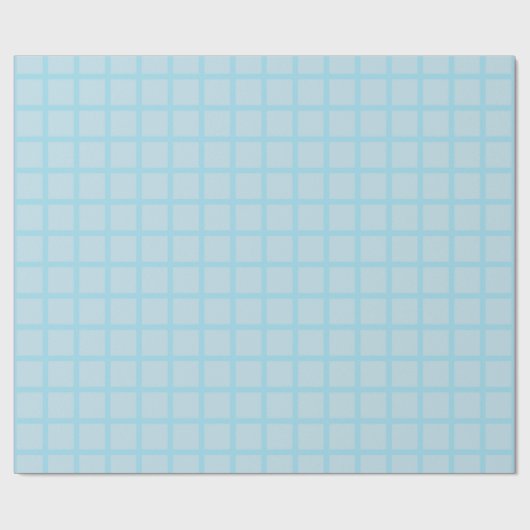 Blaues Gitterpapier Geschenkpapier (Flach)