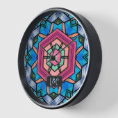 Blaues Glas Art Deco Vintage Paare Uhr (Winkel)