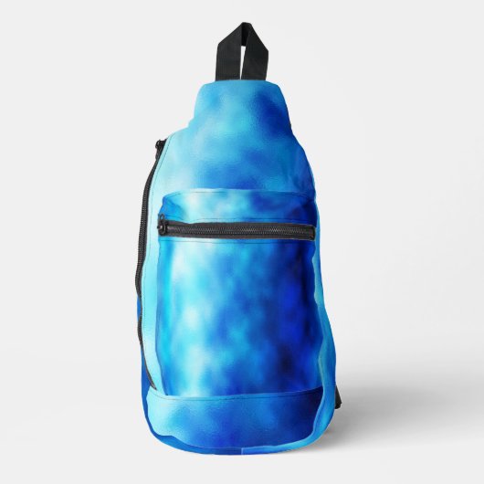 Blaues Glas Crossbody Bag (Vorderseite)