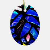 'Blaues Glas' Keramikornament (Hinten)