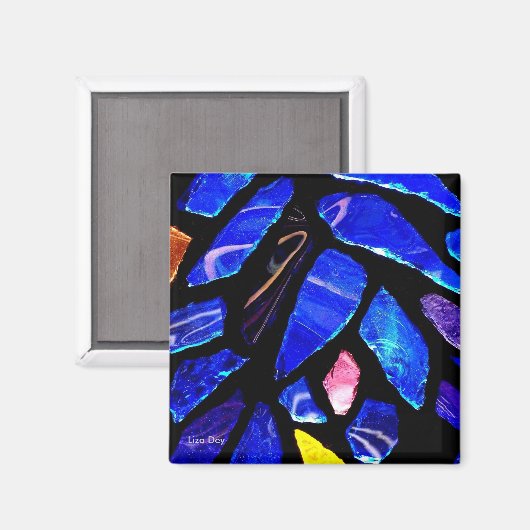 'Blaues Glas' Magnet (Vorderseite/Rückseite)