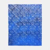 Blaues Glas mit Musterpattern, abstraktes Glas, Fleecedecke (Vorderseite)