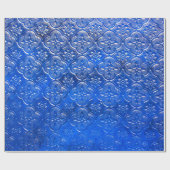 Blaues Glas mit Musterpattern, abstraktes Glas, Geschenkpapier (Flach)