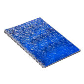 Blaues Glas mit Musterpattern, abstraktes Glas, Notizblock (Rechte Seite)