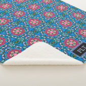 Blaues Glas mit Rosa - Art Deco - Zu den Initialen Sherpadecke (3/4)