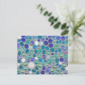 Blaues Glas Postkarte (Stehend Vorderseite)