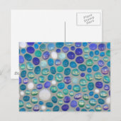 Blaues Glas Postkarte (Vorne/Hinten)