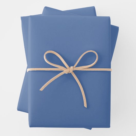 Blaues Glas (Vollfarbe) Geschenkpapier Set (Beispiel)