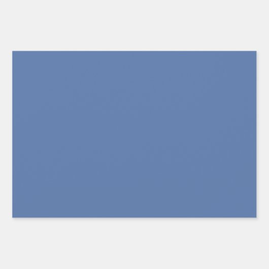 Blaues Glas (Vollfarbe) Geschenkpapier Set (Vorderseite)