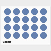 Blaues Glas (Vollfarbe) Runder Aufkleber (Blatt)