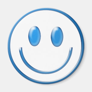 Blaues Glasgesicht Magnet