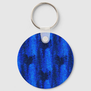 Blaues Glasmuster Schlüsselanhänger