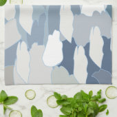 Blaues Gletscher-Eismuster Geschirrtuch (Gefaltet)