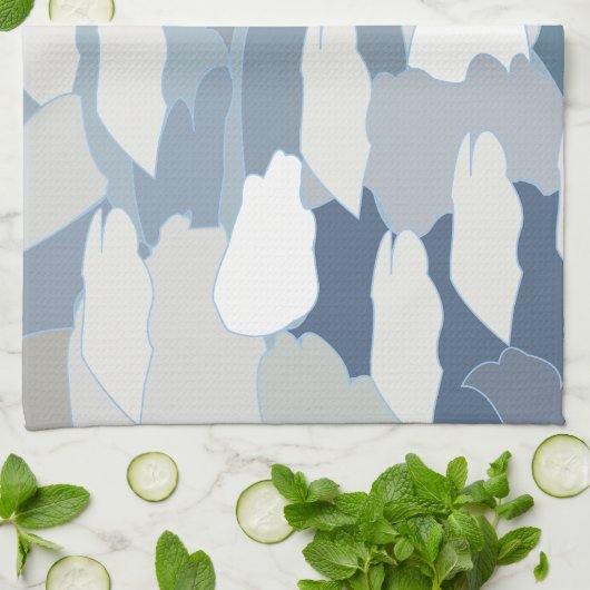 Blaues Gletscher-Eismuster Geschirrtuch (Gefaltet)