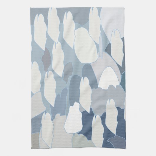 Blaues Gletscher-Eismuster Geschirrtuch (Vertikal)