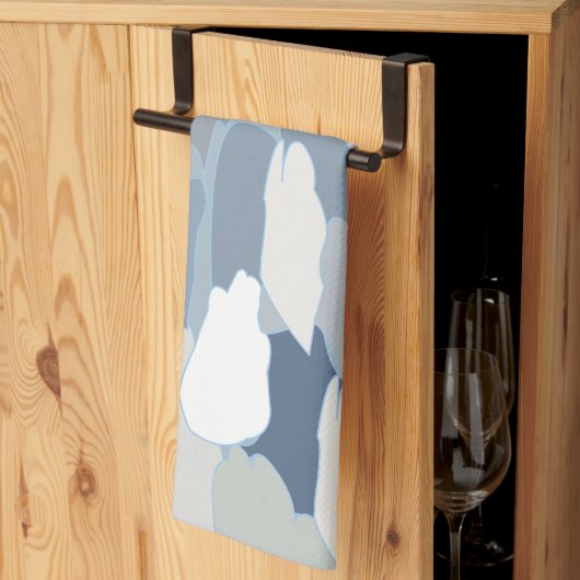 Blaues Gletscher-Eismuster Geschirrtuch (Drittel gefaltet)