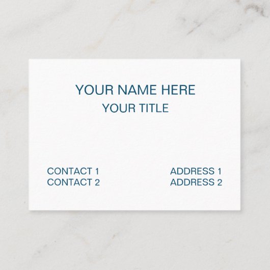 Blaues Gletscher-Eismuster Visitenkarte (Rückseite)