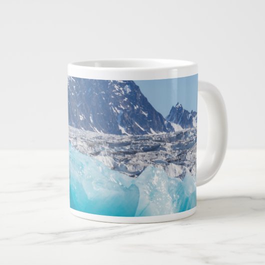 Blaues Gletschereis, Norwegen Jumbo-Tasse (Vorderseite Rechts)