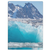 Blaues Gletschereis, Norwegen Klemmbrett (Rückseite)
