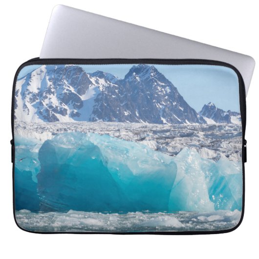 Blaues Gletschereis, Norwegen Laptopschutzhülle (Vorderseite)